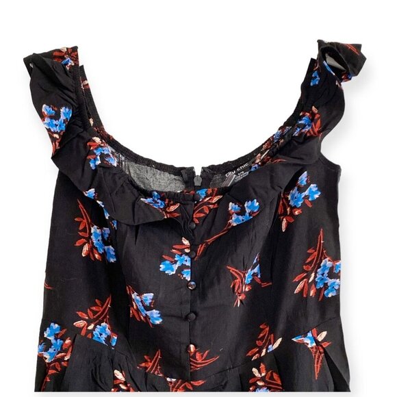 NWT City Chic Mini Dress, Blue Floral Off‎ the Shoulder, Size 16 Plus size - Picture 7 of 12